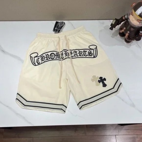Cream Chrome hearts Shorts